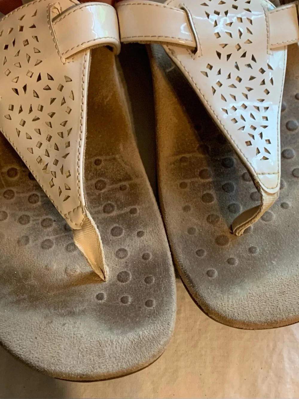 Vionic Sandals Womens Size 8 Tropez Thong Leather Slip On Strap Slide Orthopedic